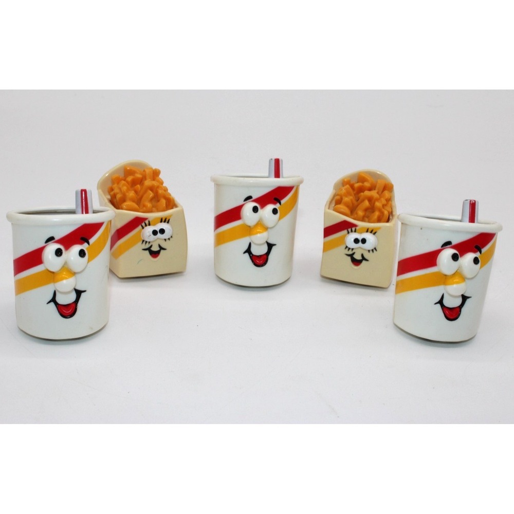 VTG 1989 Burger King Kid's Meal Lickety Splits Rolling Racers Lot Of 5